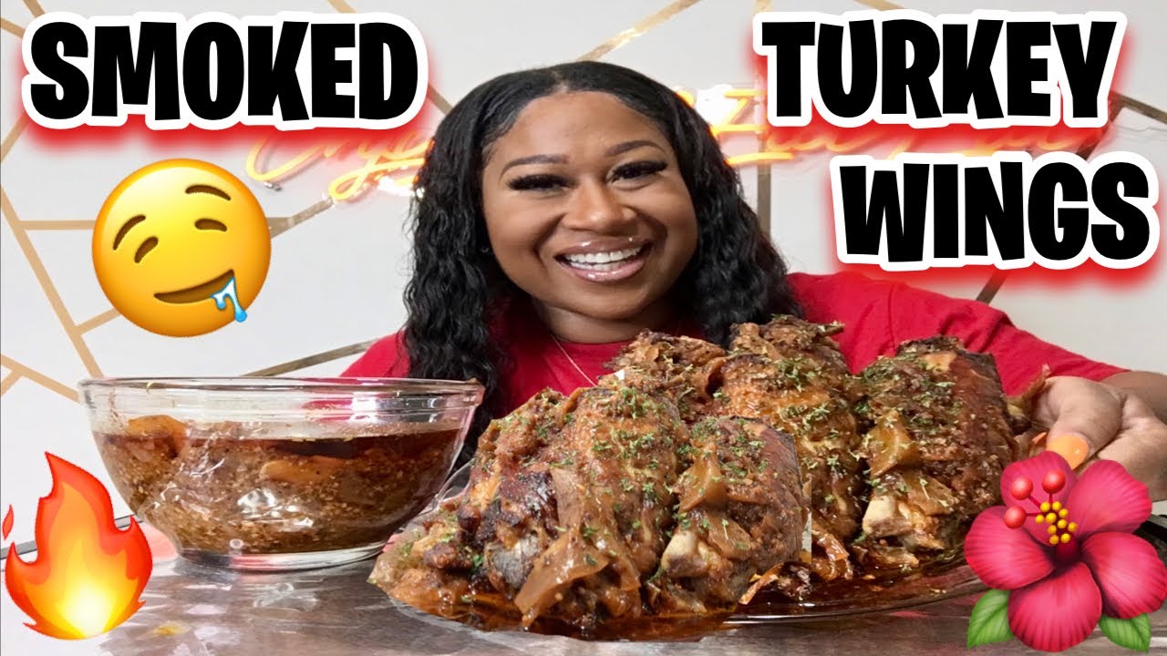 GIANT SMOKED TURKEY WINGS W/ Bloveslife SMACKALICIOUS SAUCE‼️LET’S EAT