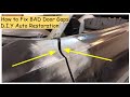 How to fix  bad door  panel gaps  metal finish   diy auto resoration