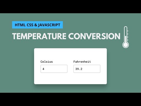 How to Build Temperature Converter with HTML CSS JavaScript | Celsius to Fahrenheit