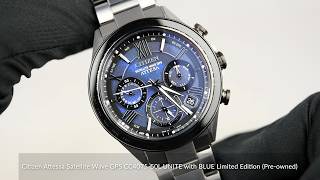 Citizen Attessa Satellite Wave GPS CC4075-50L UNITE with BLUE