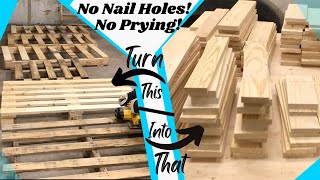 How to Cut Up AND PROCESS Pallets into Usable Boards