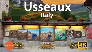 Usseaux, Italy - Walking Tour (4K UHD)