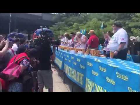 2018 NATHAN'S FAMOUS HOT DOG EATING CONTEST | CITIFIELD QUALIFIER QUEENS NY