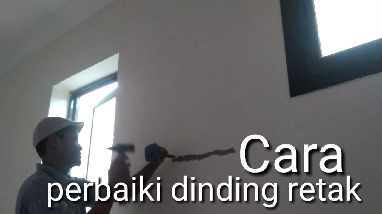 Cara perbaiki tembok yang retak- crack filler