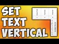 How to Insert Vertical Text in Word - Microsoft Word Vertical Text Alignment &amp; Table