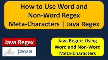 How to Use Word and Non-Word Regex Meta-Characters | Java Regex