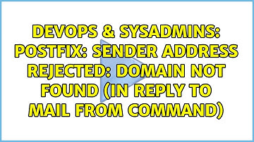 POSTFIX: Sender address rejected: Domain not found (in reply to MAIL FROM command)