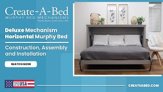 Murphy Bed Deluxe Horizontal Kit from Create-A-Bed. Build your own Murphy Bed or Wall Bed with this easy to use kit. http://www.