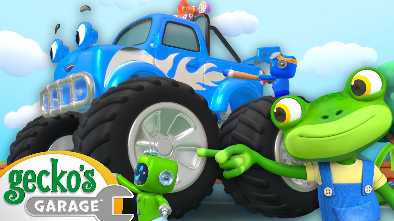 Max The Monster Truck Is STUCK｜Gecko's Garage｜Funny Cartoon For  Kids｜Learning Videos For Toddlers 