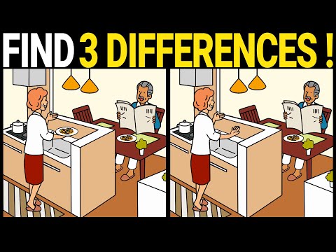 🧠💪🏻 Spot the Difference Game | Try to Find 3 Differences in Time 《Nice and Easy》