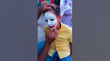 رسم جوكر ع وجه الأطفال رسم اطفال رسم حنه رسم وجه رسمتي رس 