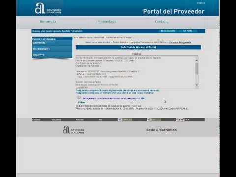 Video tutorial - Registrarse en el Portal del Proveedor