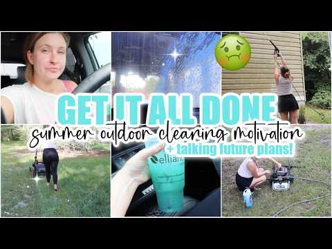 ☀️ Summer Get It All Done • Extreme Outdoor Clean With Me • Car Reset + Yard Work