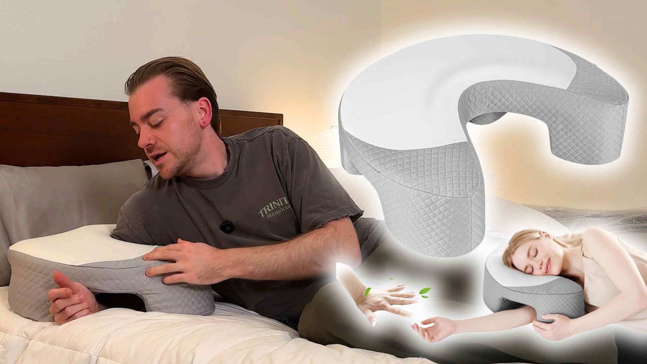 Обзор подушки для сна на боку EUHAMS – эргономичная подушка с отверстием для руки, предназначенна...