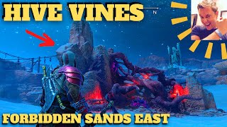 God of War Ragnarok - Glowing Red Hive Vine Pods Chest (East, Forbidden Sands, Alfheim)