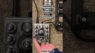 Guitar Effects Pedal Order - checking power and order of pedals before adding to pedal board. Guitar Effects Pedal Order - checking power and order of pedals before adding to pedal board.