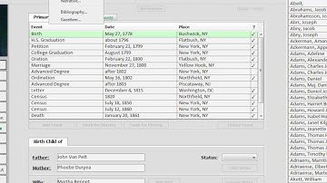 rootsTrust: Main Menu Bar