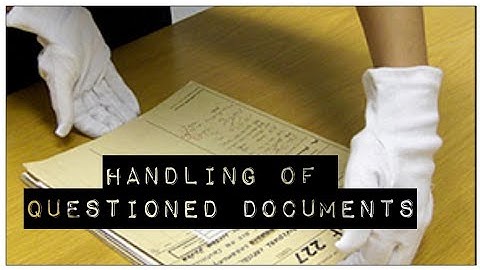 Handling of Questioned Document || Handling of Torn & Wet Documents