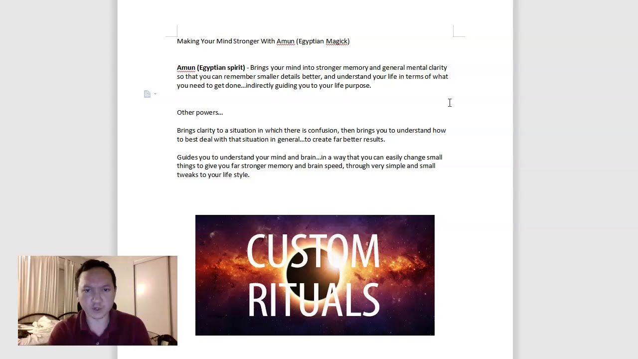 Making your mind stronger with amun egyptian magick youtube