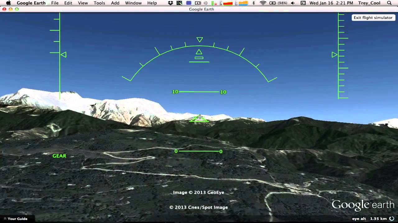 How to "Hack" Google Earth Flight Simulator - YouTube