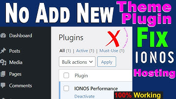 No add new theme / No add new plugin button WordPress | IONOS WordPress Tutorial - 100% fix