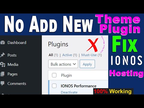 No add new theme / No add new plugin button WordPress | IONOS WordPress Tutorial - 100% fix