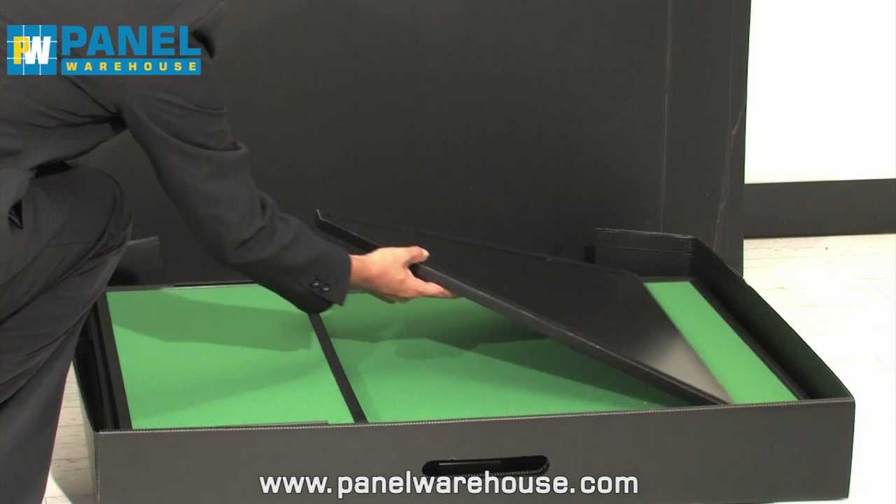 7 Panel Display Stand with Plastic Frame from Panel Warehouse