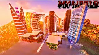 I BUILT A FLYING CITY in Minecraft!