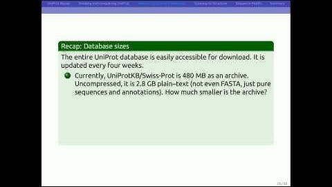 Lecture 3: Protein Sequence Databases II