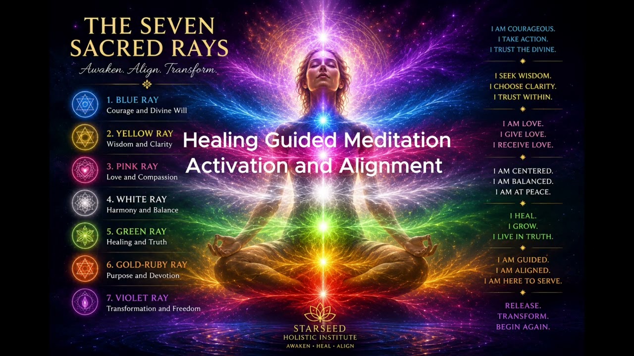 The Seven Sacred Rays Meditation -  Healing, Balance, Purpose & Spiritual Growth (With Activations)