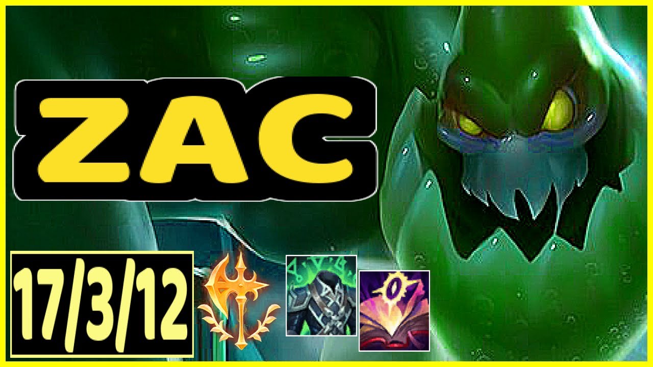 ZAC VS ZED - 17/3/12 KDA JUNGLE GAMEPLAY