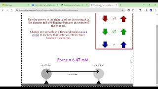 Electrostatic Force Mini Lab with Numbers Tutorial