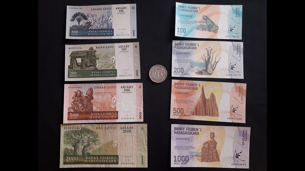MY COLLECTION: MADAGASCAR (Malagasy) ARIARY Coins & Banknotes
