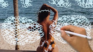 Drawing on Picture (iPad Pro) - Barbara Instagram Influencer