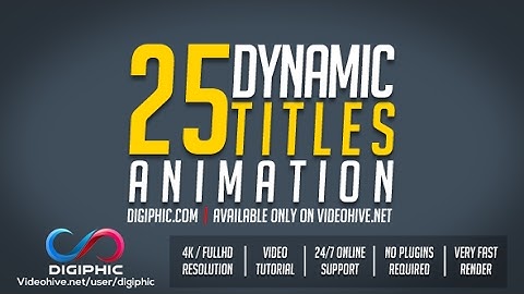 After Effects Template: Dynamic Titles Animation