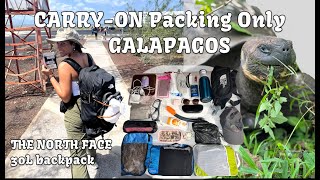 . MY PACKING LIST TO GALAPAGOS! Only hand bag packing to Galapagos-  30l backpack The North Face