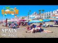 Torremolinos beach relaxing walk in june 2021 malaga spain 4k