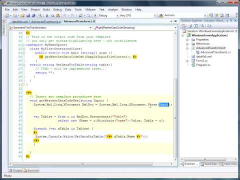 Generate Code from XML Files with T4 Text Templates - tangible T4 Editor