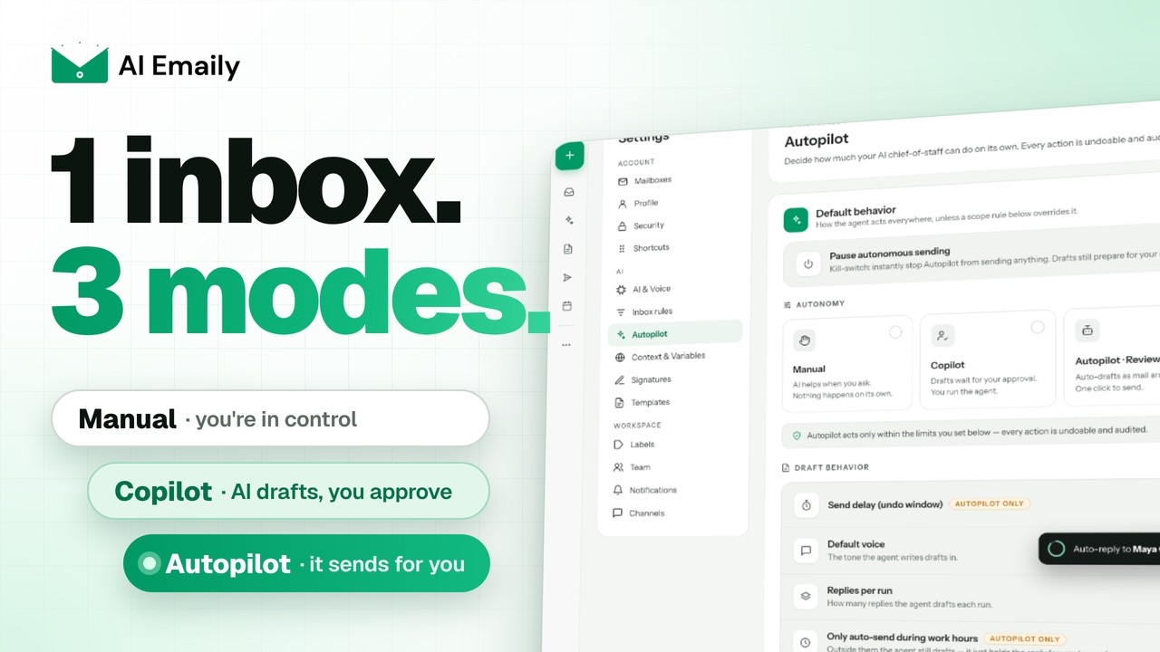 AI Emaily Copilot and Autopilot modes