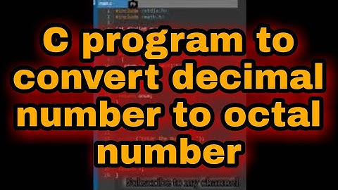 Write a c program to convert decimal number to octal number | #shorts #code #coding #harrybhai