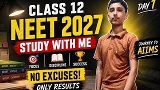 🔥 Day 1/60 NEET Challenge | Starting My Comeback Journey 🚀 | Class 12 + NEET 2027