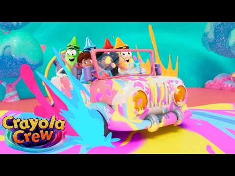 MESSY Paint Truck Drive! 🌈 + MORE | 45 Minutes of @CrayolaCrewOfficial | Fun Cartoons for Kids