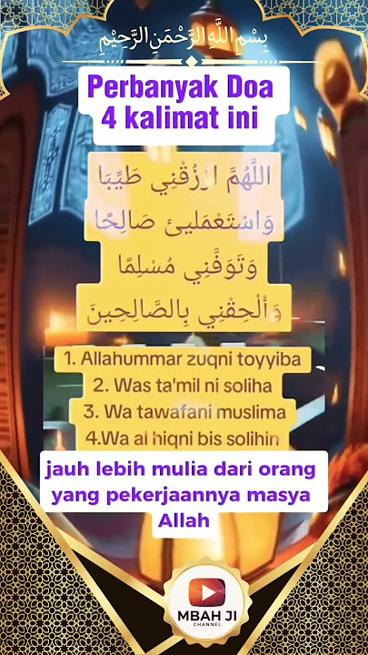 Perbanyak Doa 4 kalimat ini #doamustajab