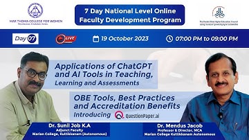Day 07 |  Applications of ChatGPT and AI Tools in Teaching, Learning and Assessments