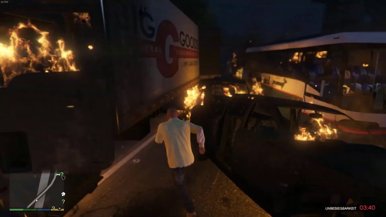GTA V - Chain reaction of exploding cars