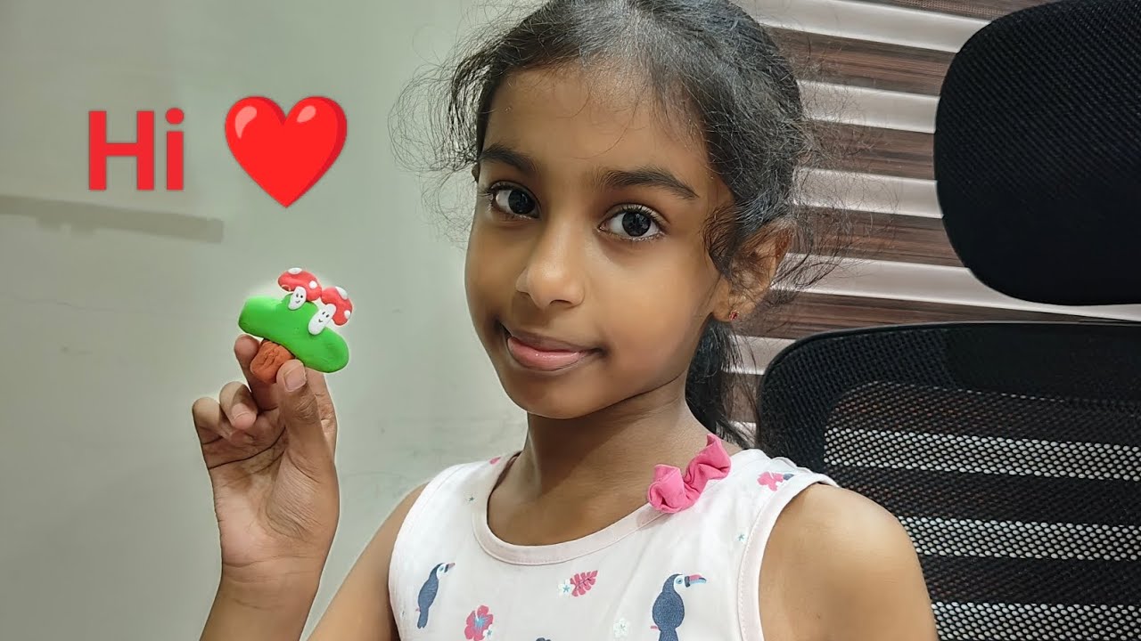 Mushroom 🍄 on a tree| AirDry Clay Craft Ideas|kids activities 