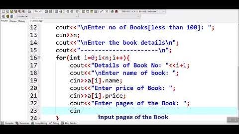 C++ Program for Book Entry Using structure Variable