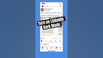 Turn on LinkedIn Dark Mode | Enable Dark Mode on LinkedIn App #shorts #linkedin #darkmode