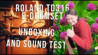 Roland TD316 E-Drum Set Unboxing and Sound Test