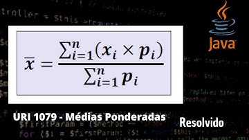 Médias Ponderadas (URI 1079) - Exercício resolvido Java - Beecrowd